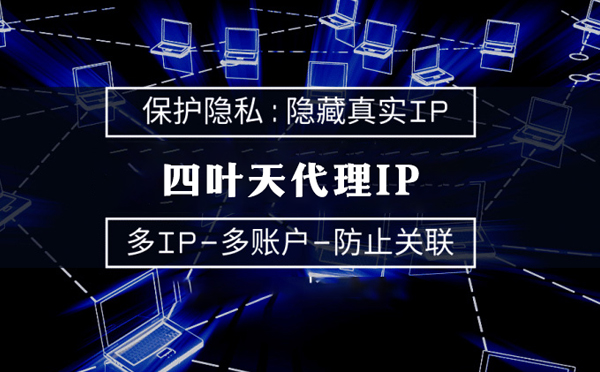 【雅安代理IP】代理服务器的类型有哪些？四叶天代理IP怎么样